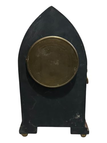 Edwardian Paris Maker Lancet Top Mantel Clock With Lion Handles photo Home Decor