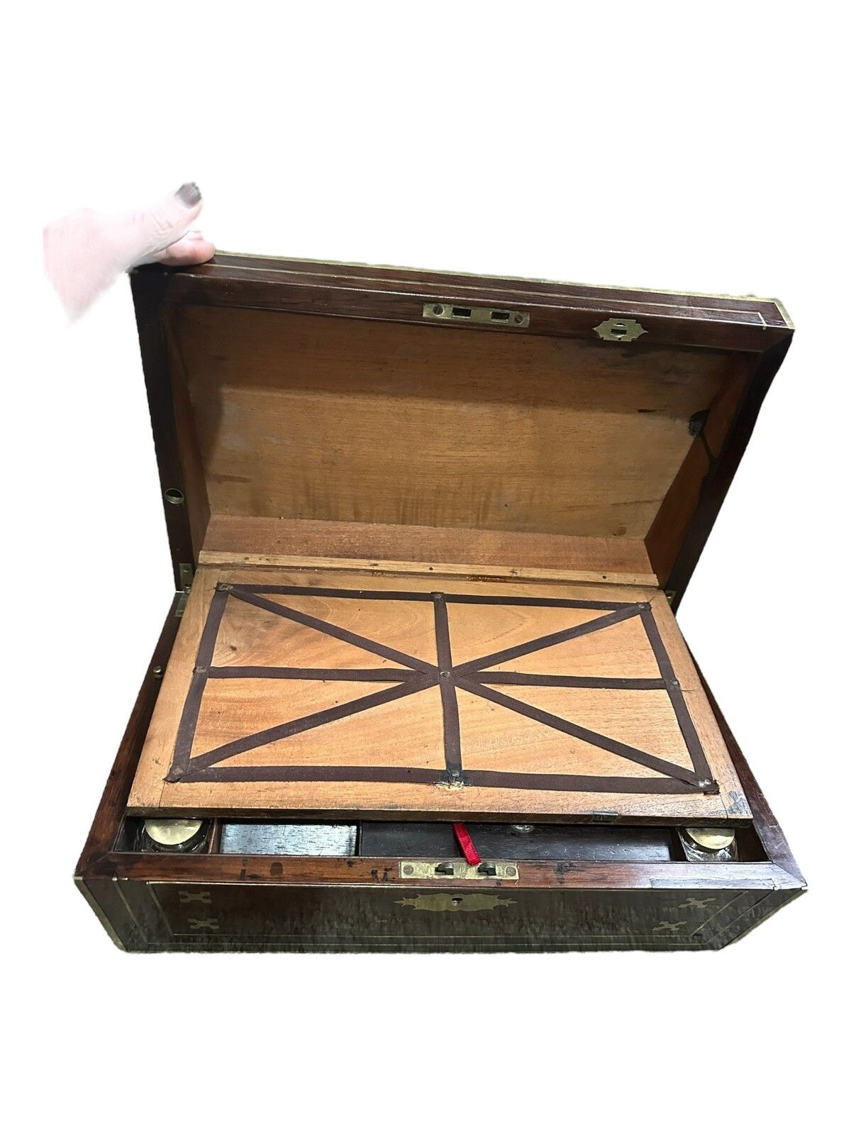 495.0 Superb Large Regency Writing Slope Box Campaign 1830 photo