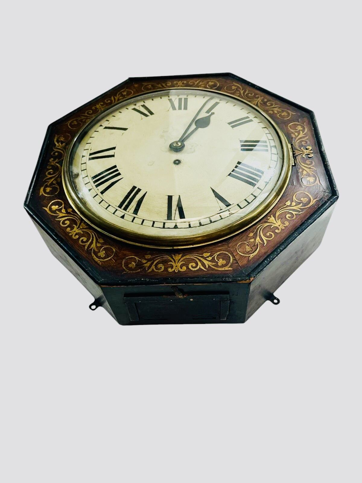 Camerer Cuss & Co Fussee Wall Clock Rosewood And Brass Inlay photo furniture