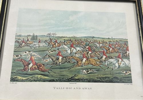 Antique English Hunt Aquatints Prints H Alken F C Lewis Collection. photo Art