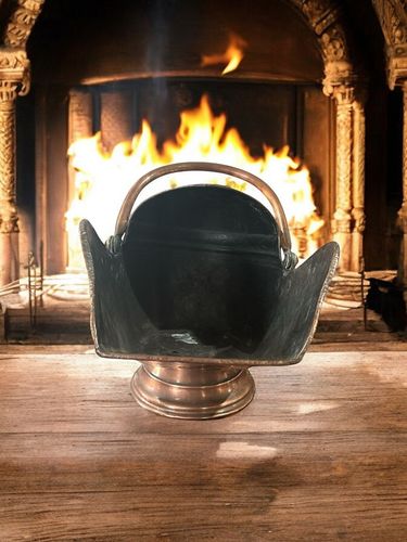 Quality Antique Victorian Copper Coal Scuttle Country House Interior photo Home Fixtures