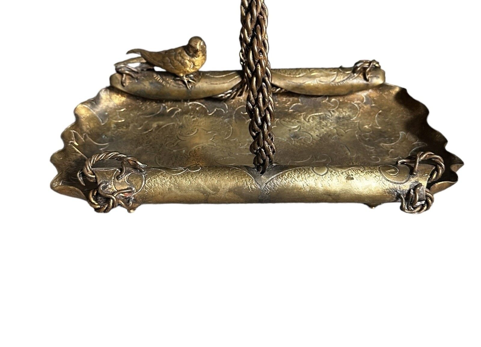 French 19th C. Calling Card Tray Jardiniere In The Manner Of Ferdinand Pautrot photo for sale