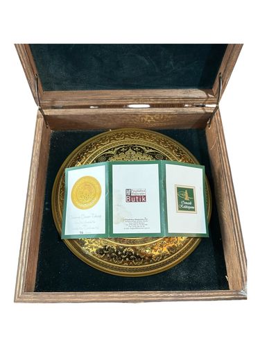 Pasabahce Turkish Glass Bowl Osmanli Hamam Kase Hand Gilded With Gold Ltd Edt photo vintage