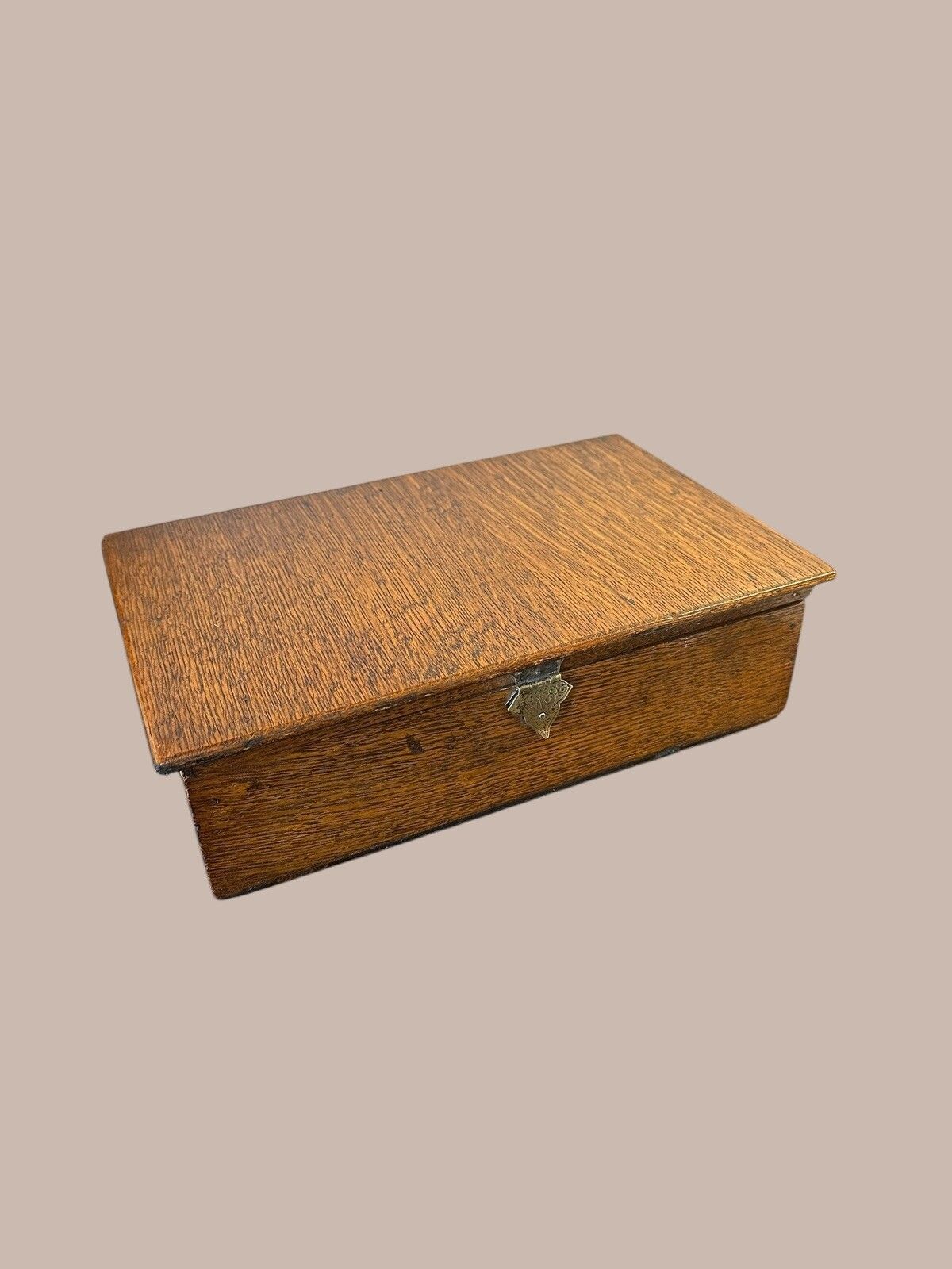 C1910 Antique Oak Table Cigar Box photo furniture