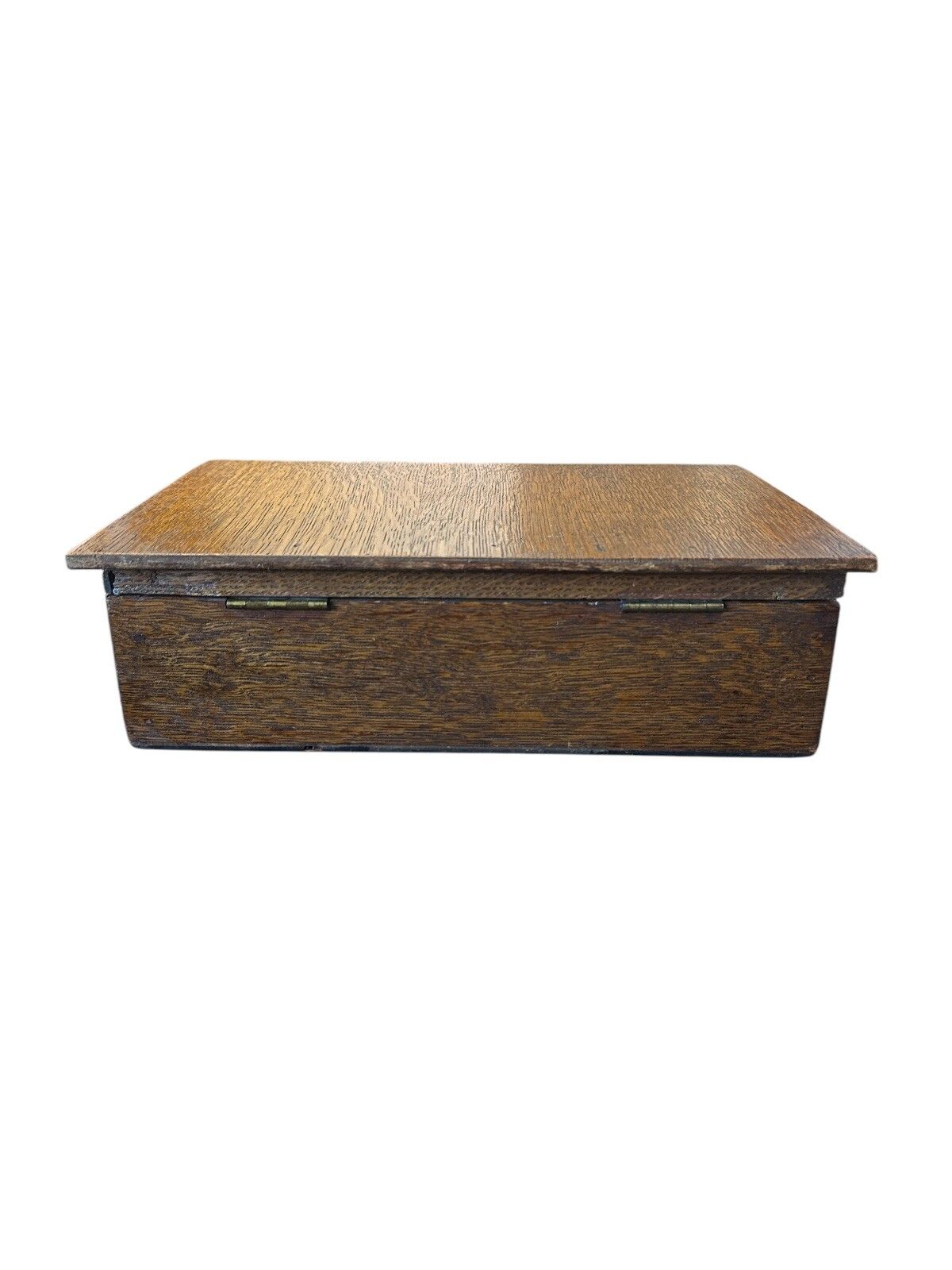 C1910 Antique Oak Table Cigar Box photo vintage