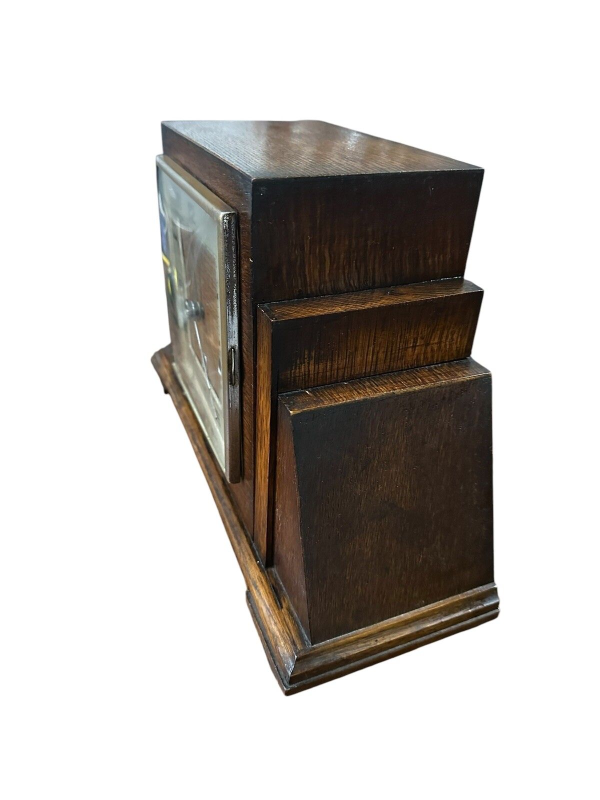 Icoinic Art Deco German Haller” Oak Westminster Chime Mantle Clock photo Home Decor