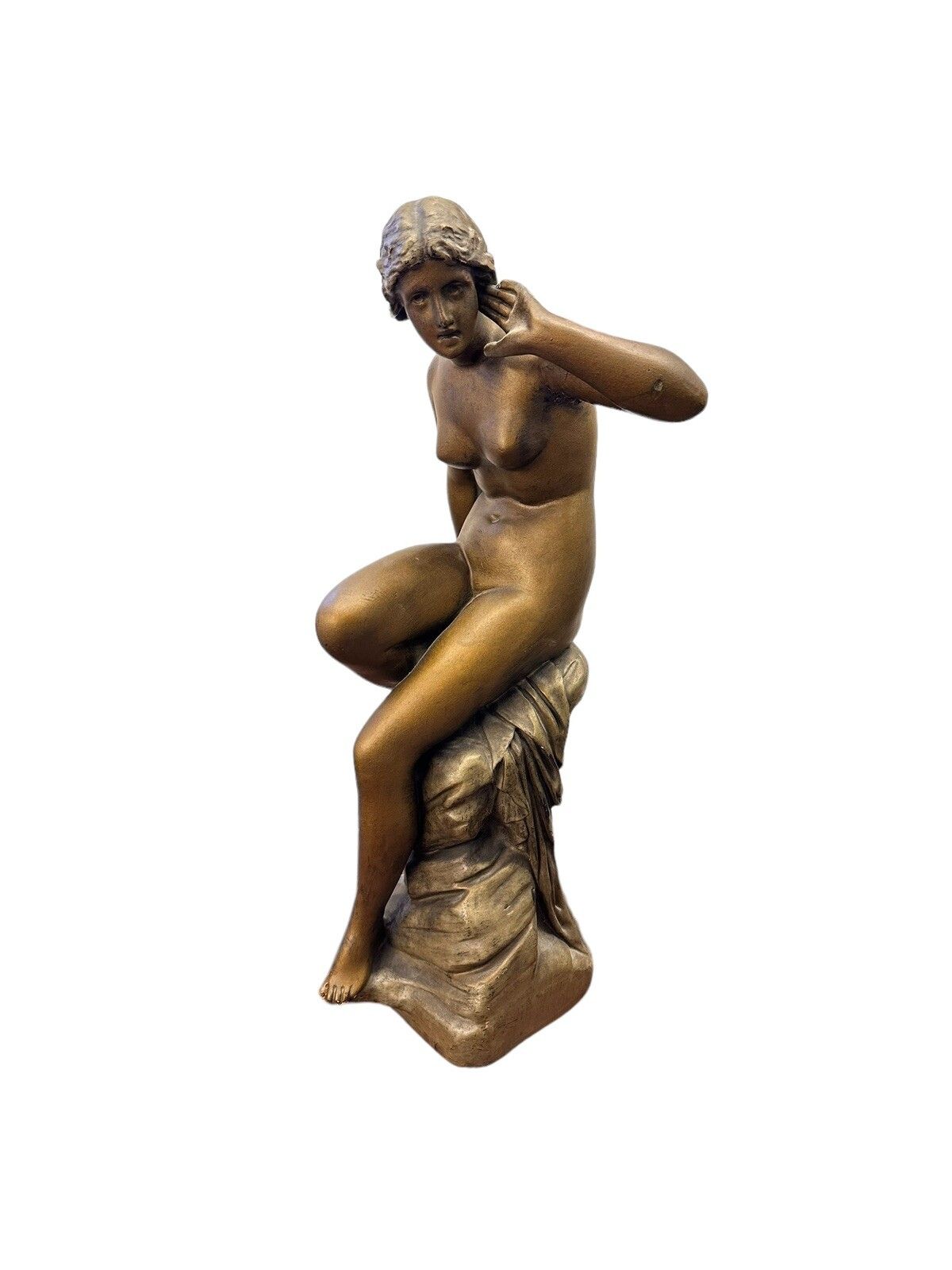 Antique Nude Statue Figure Style Of Pierre Alexandre Schoenewerk 59cm High photo furniture