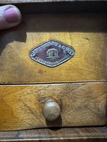Peugeot Antique Brass/Wood Hand Crank French Rustic Coffee Grinder/Mill photo buy