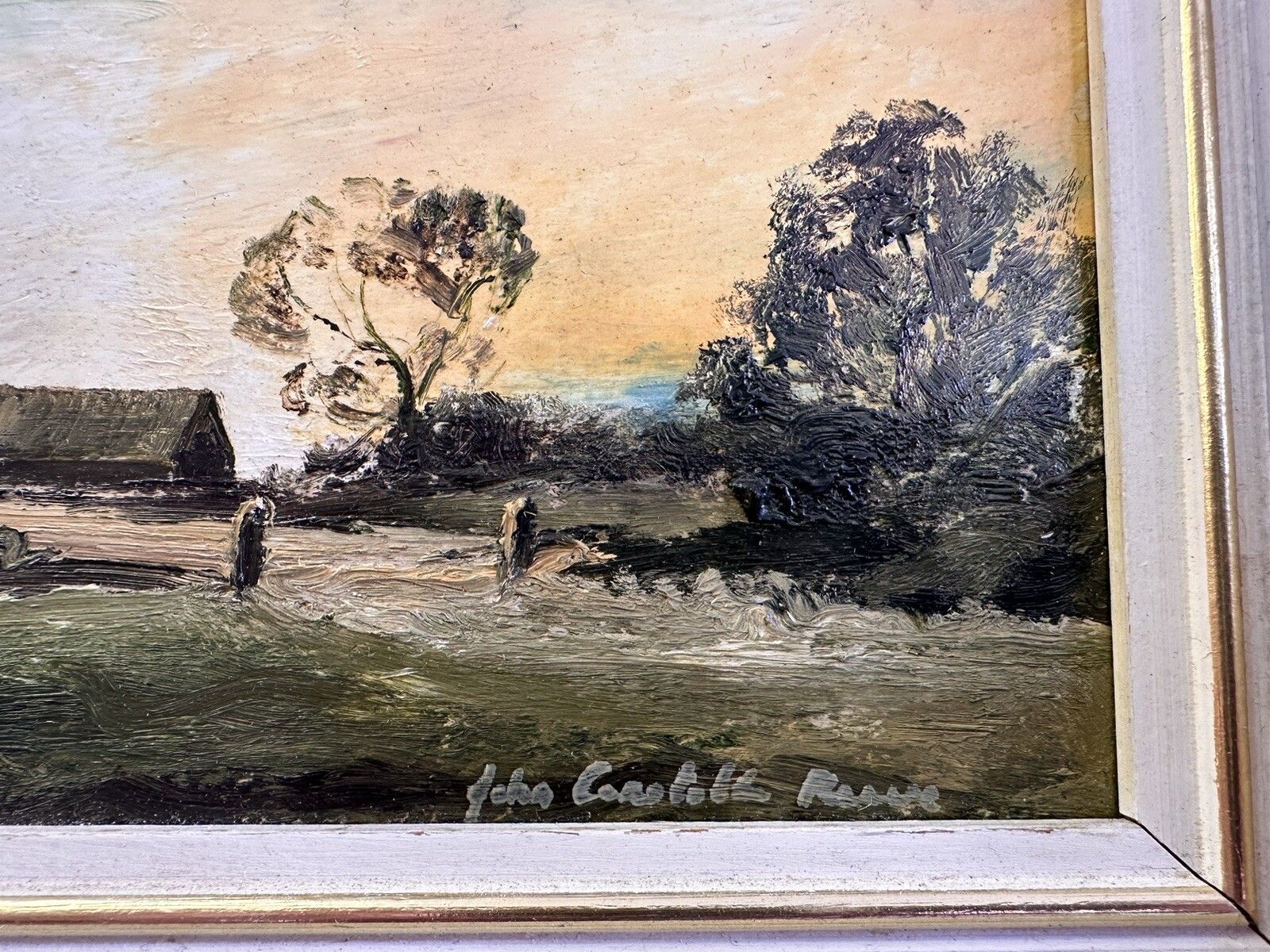 Suffolk Artist John Constable Reeve Oil Painting Mettingham Suffolk Landscape photo for sale