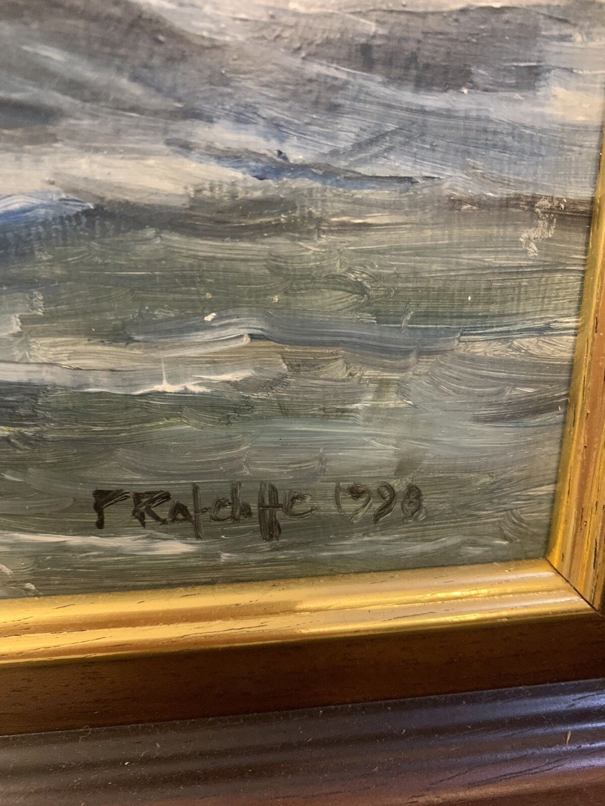 Vintage Original Signed Painting Of The French Superbe By P Radcliffe 38” By 31” photo Art