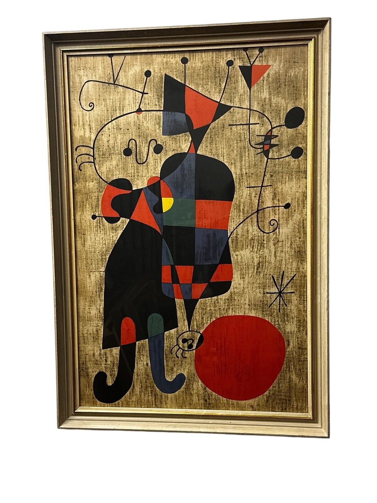 Joan Miro’s Figures And Dog In Front Of The Sun Lithograph photo for sale