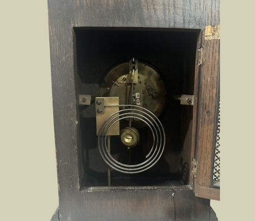 A Fine French Marti Early 20th Century Carved Oak  Bracket Clock Dated 1919 photo 120.0
