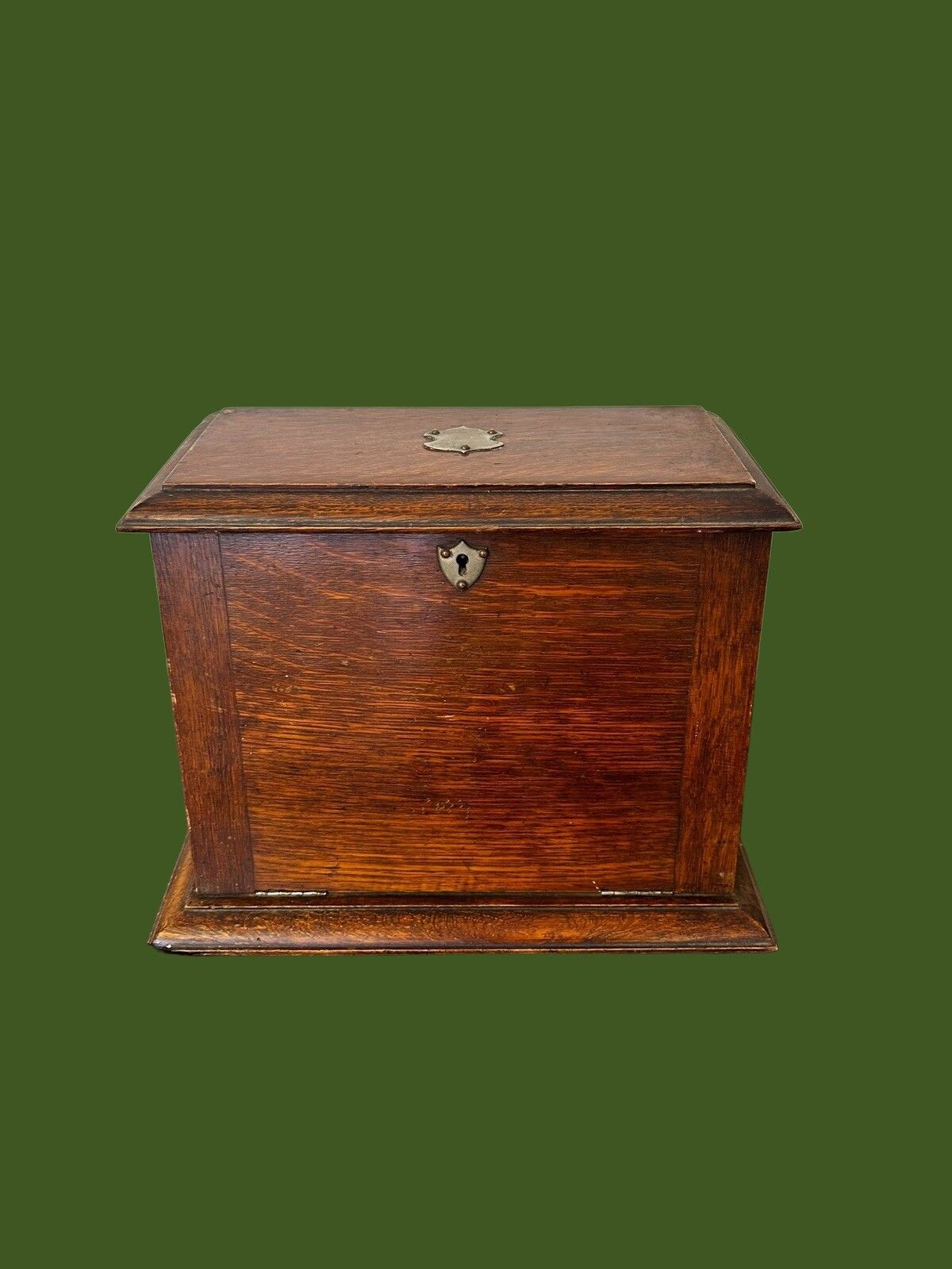 Antique Victorian Campaign Desk Letter Holder Stationery Writing Box Wooden photo for sale
