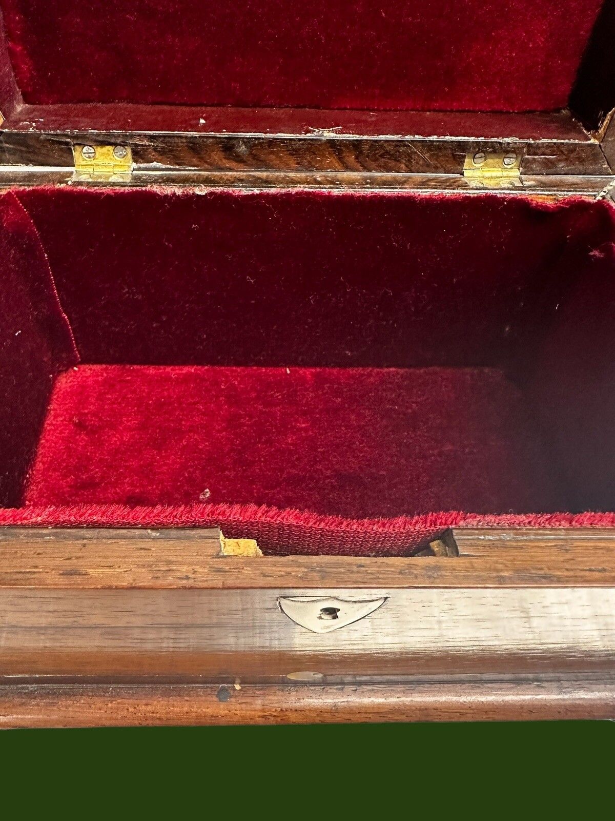 Early 19th Century Regency Mother Of Pearl Inlaid Tea Caddy Of Sarcophagus Form photo vintage