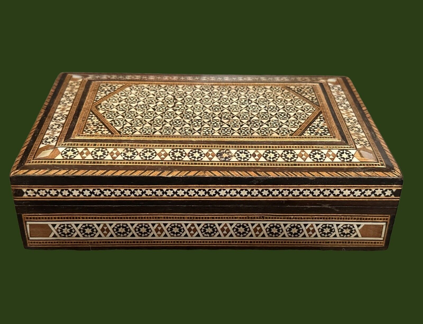 Mother Of Pearl Inlaid Mosaic Decorative Middle Eastern Islamic Box photo furniture