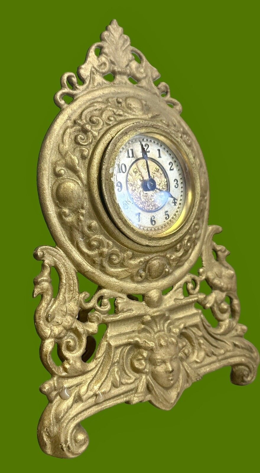 Ansonia Clock Co 1878 Rococco American Mantle Gold Gilt Pretty photo for sale