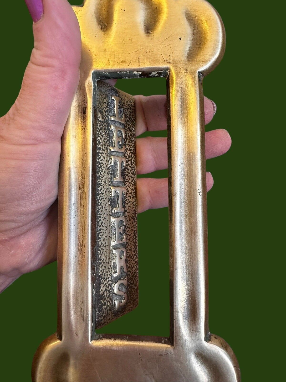 Art Nouveau Vertical Letter Slot, Antique Door Letter photo Home Fixtures