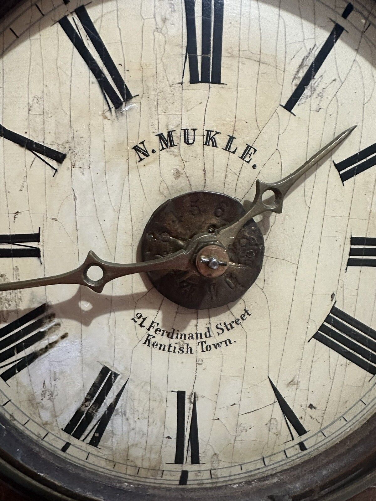 Antique Postman Pendulum Alarm Clock Kentish Town London Interest photo buy