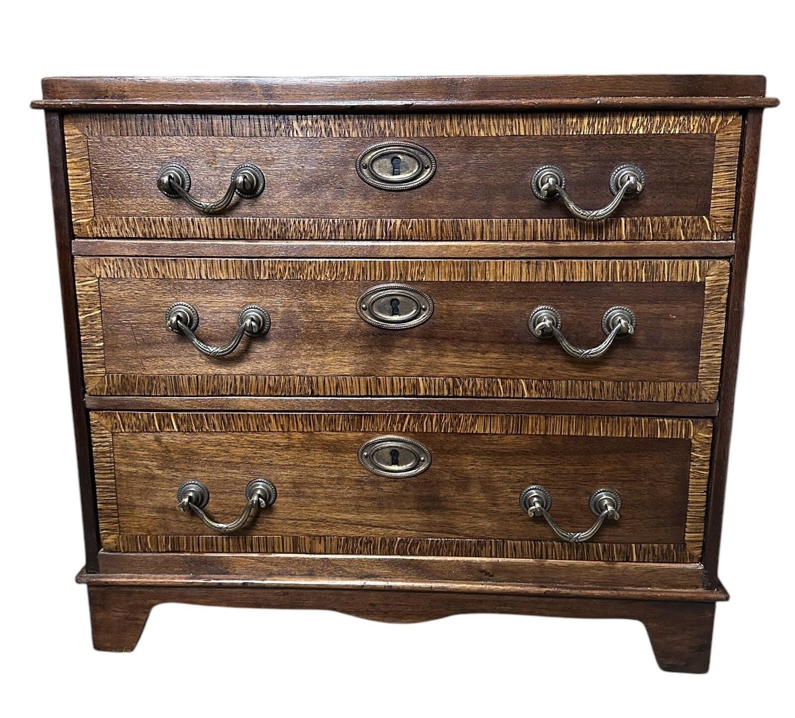 Antique Miniature Apprentice Tabletop Chest Of Drawers Graduated Drawers photo furniture