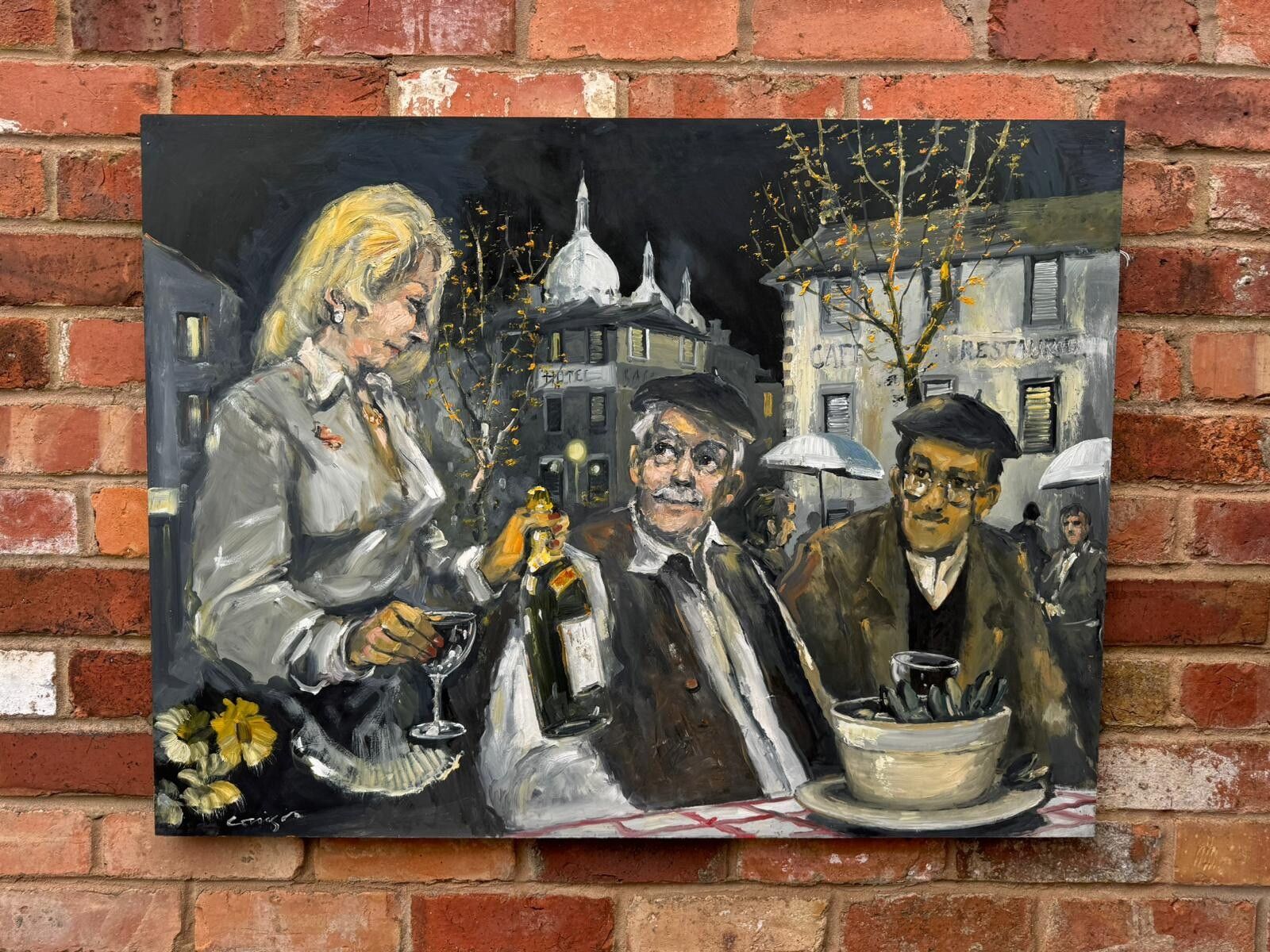 Cavan Corrigan Outstanding French Scene Oil Painting 40” By 30”