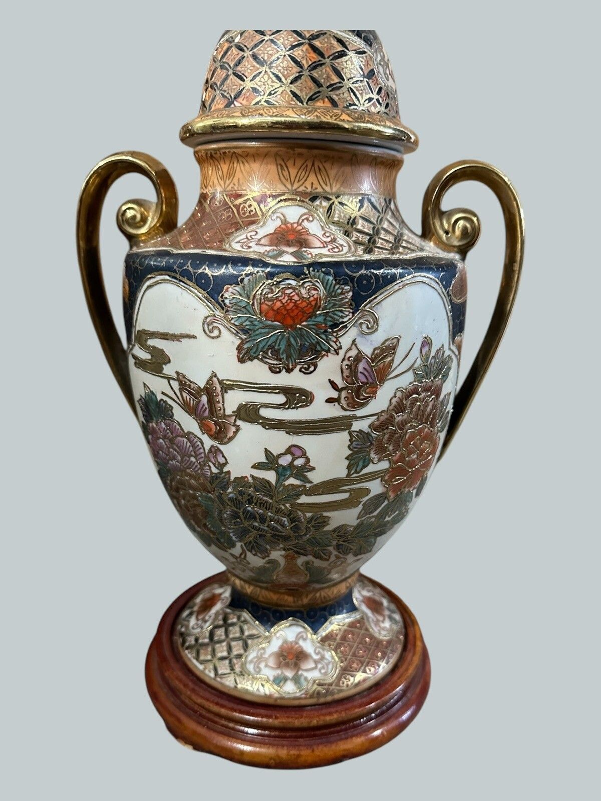 Gorgeous Oriental Ceramic Ginger Jar Urn Table Lamp Hand Painted 38cm photo furniture