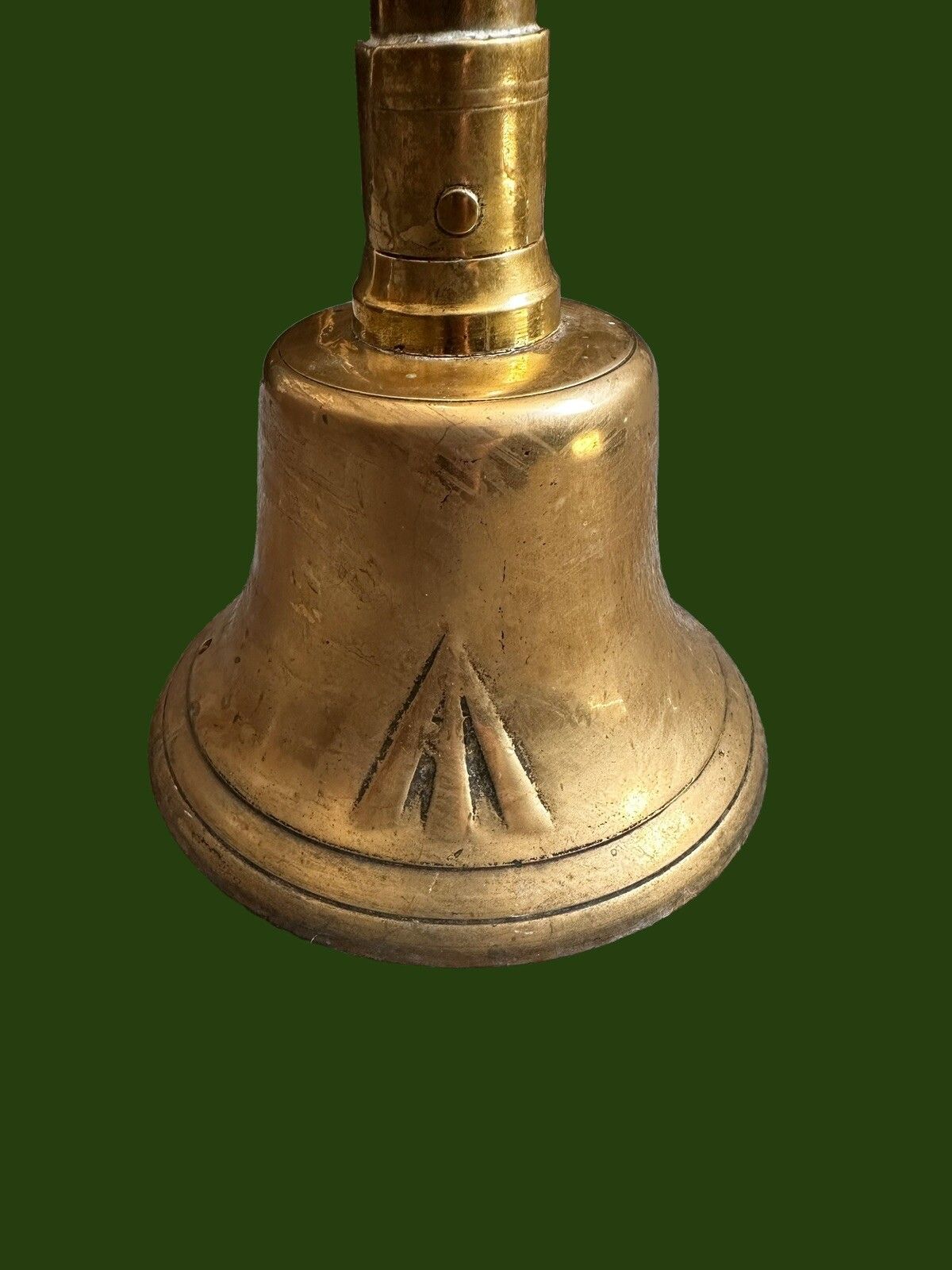 Wwi Gas Alarm Antique Hand Bell photo furniture