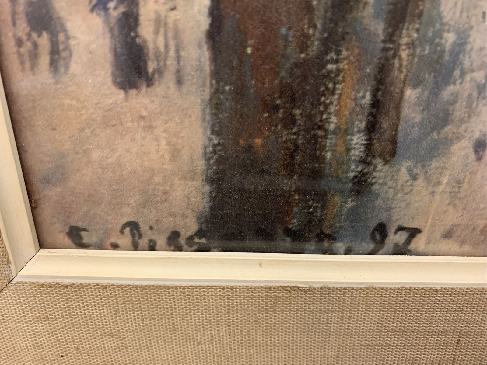 Mid Century Framed Art Print “Paris” By Camille Pissarro 62cm By 53cm photo furniture