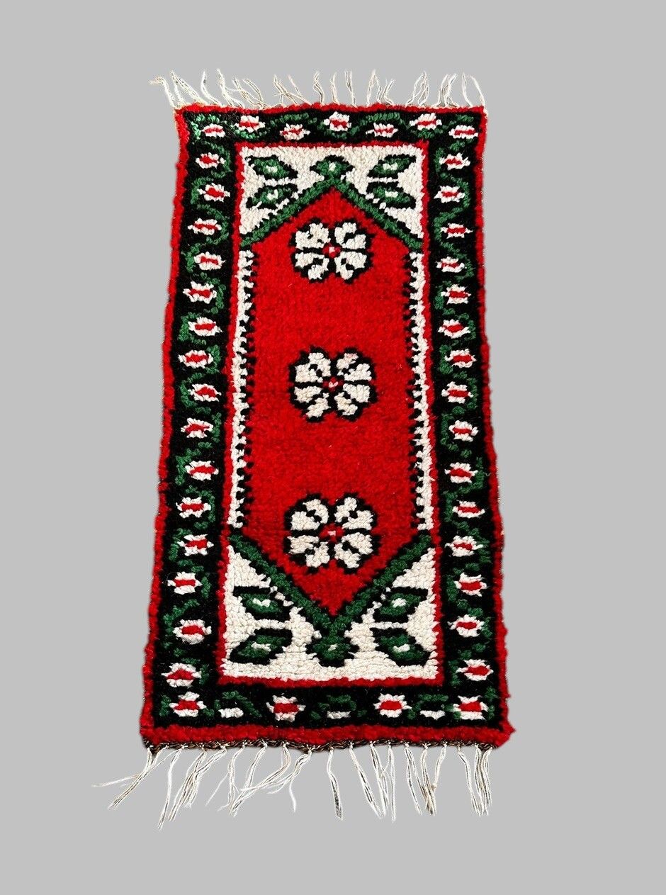 Vintage Eastern Kilim Wool Tassel Rug  110cm By 45cm