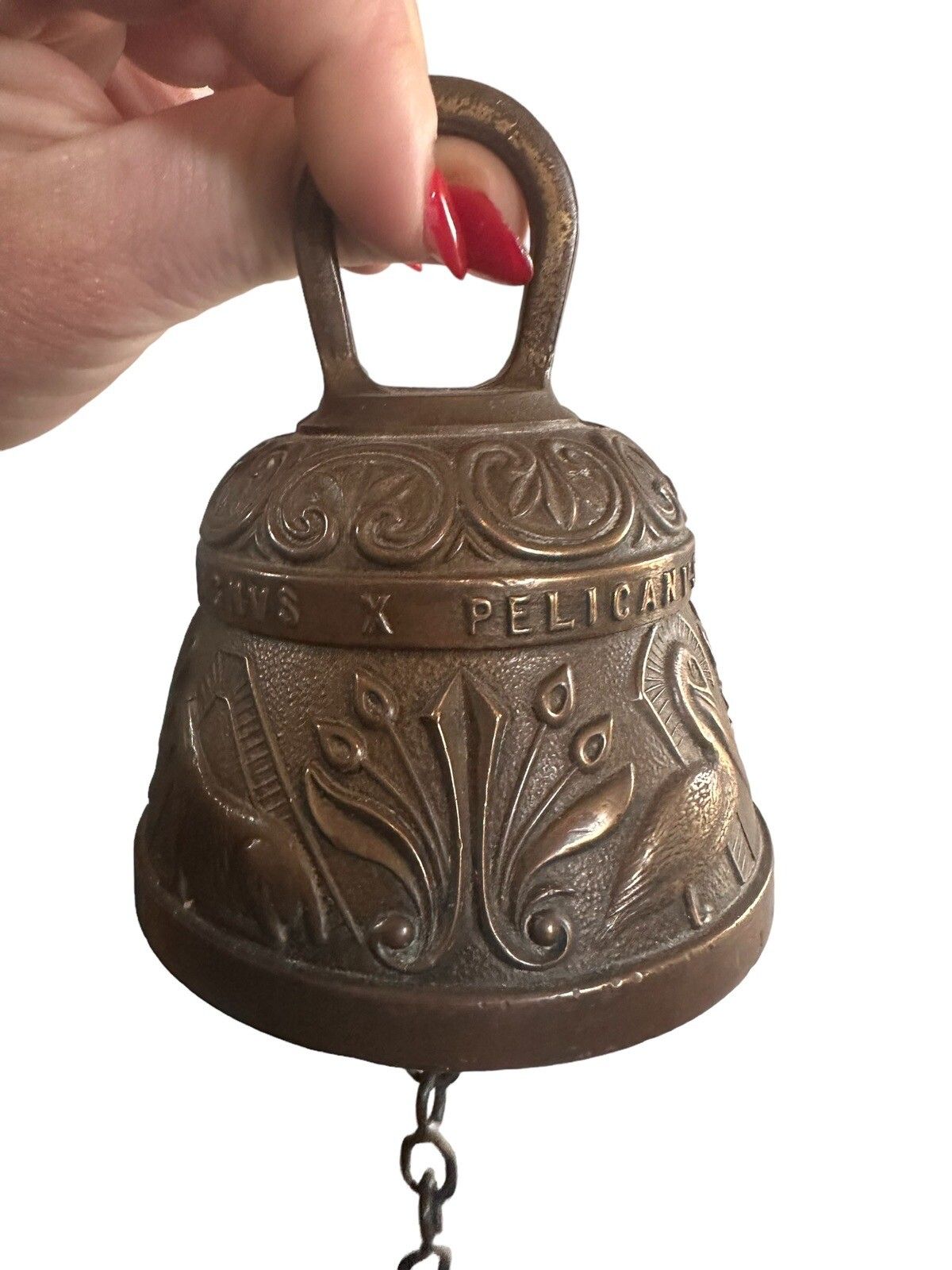 Antique Bell Of Court Or Monastery Bronze Words Latin Leo Seticanus photo furniture