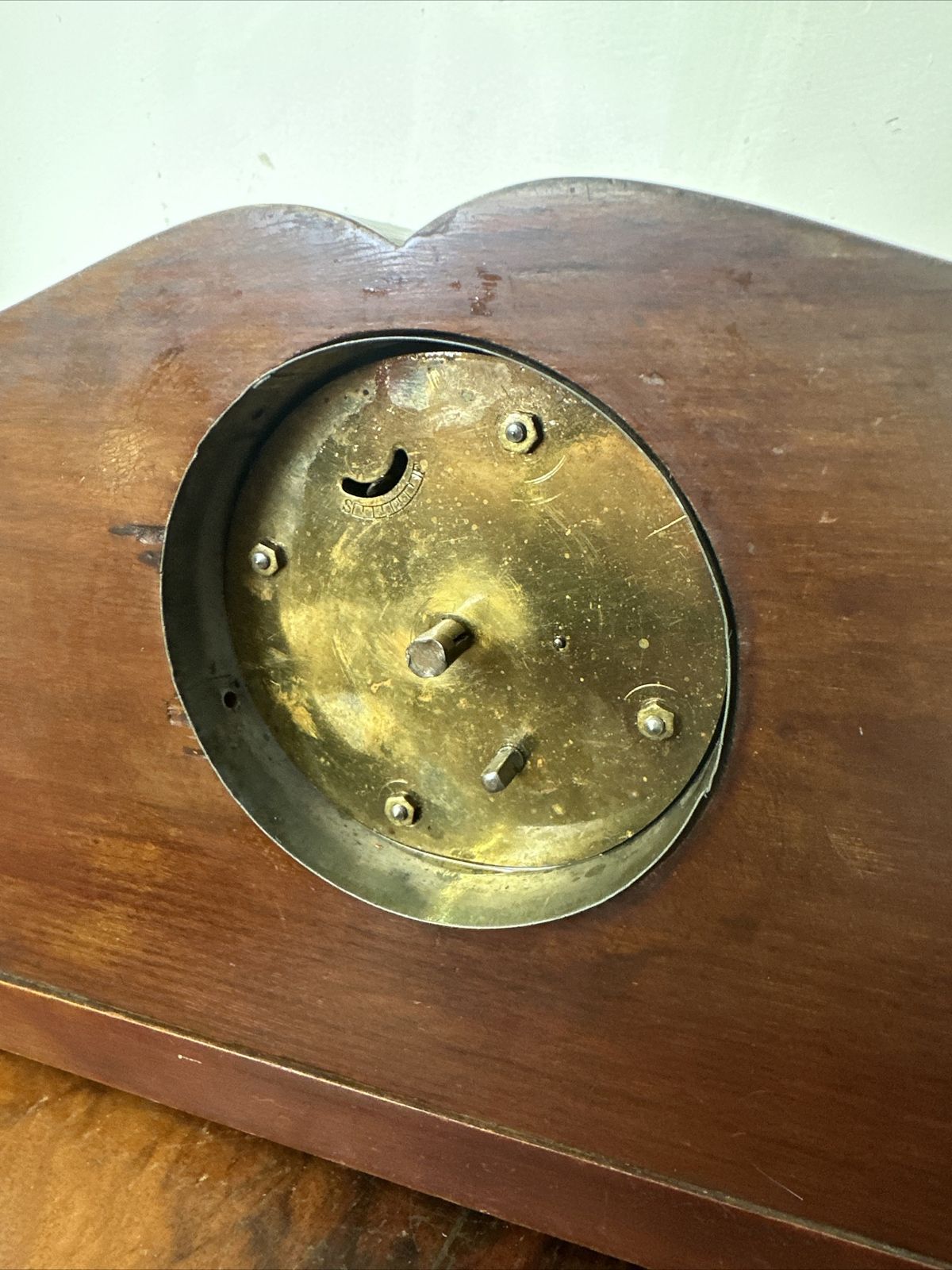 Quality Edwardian Antique Inlaid Mahogany Eight Day Desktop Mantle Clock photo buy