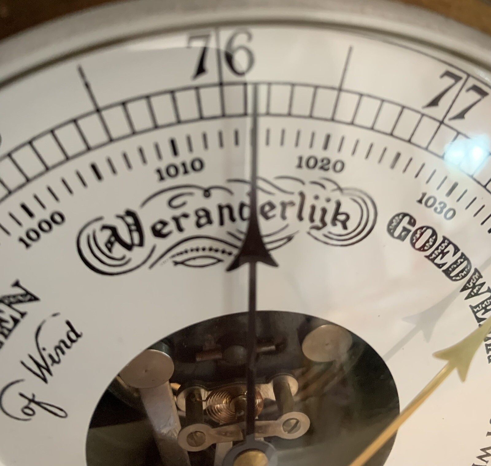 Antique Original Superb Quality German Veranderlik Barometer Oak Cased photo 65.0