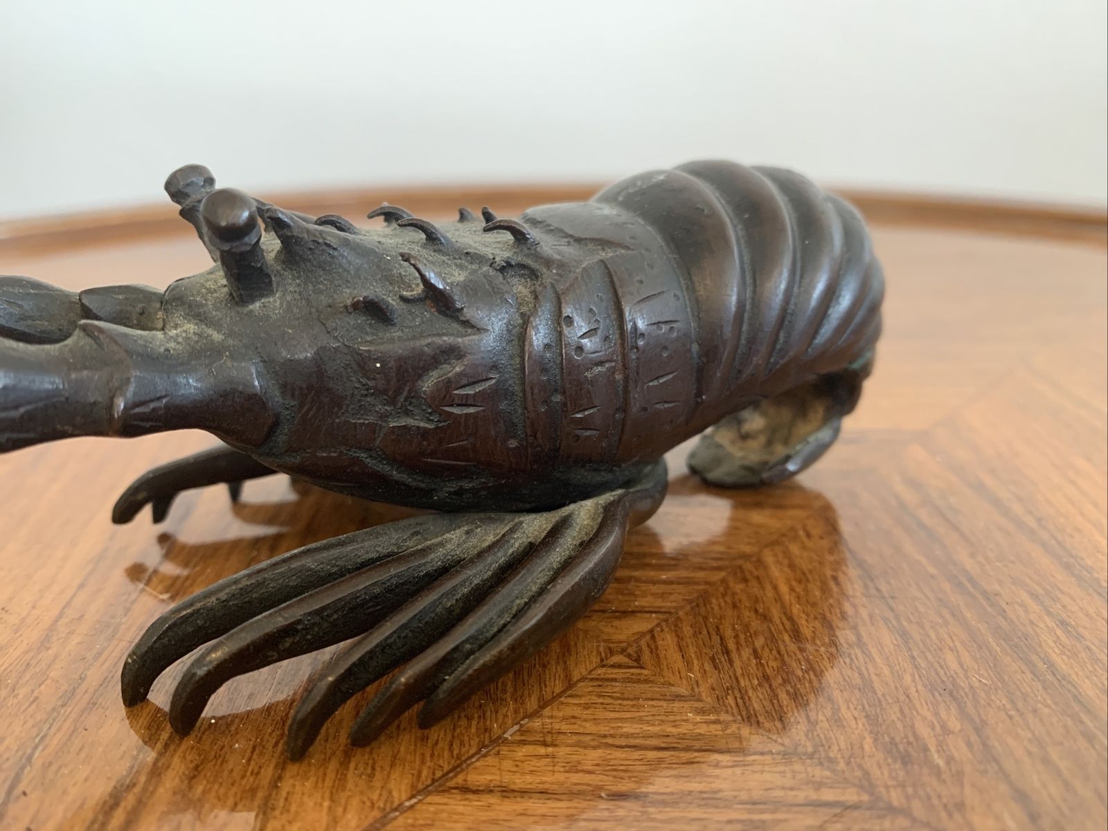 Fine Japanese Meiji Period Bronze Crayfish Lobster Prawn Figure photo for sale