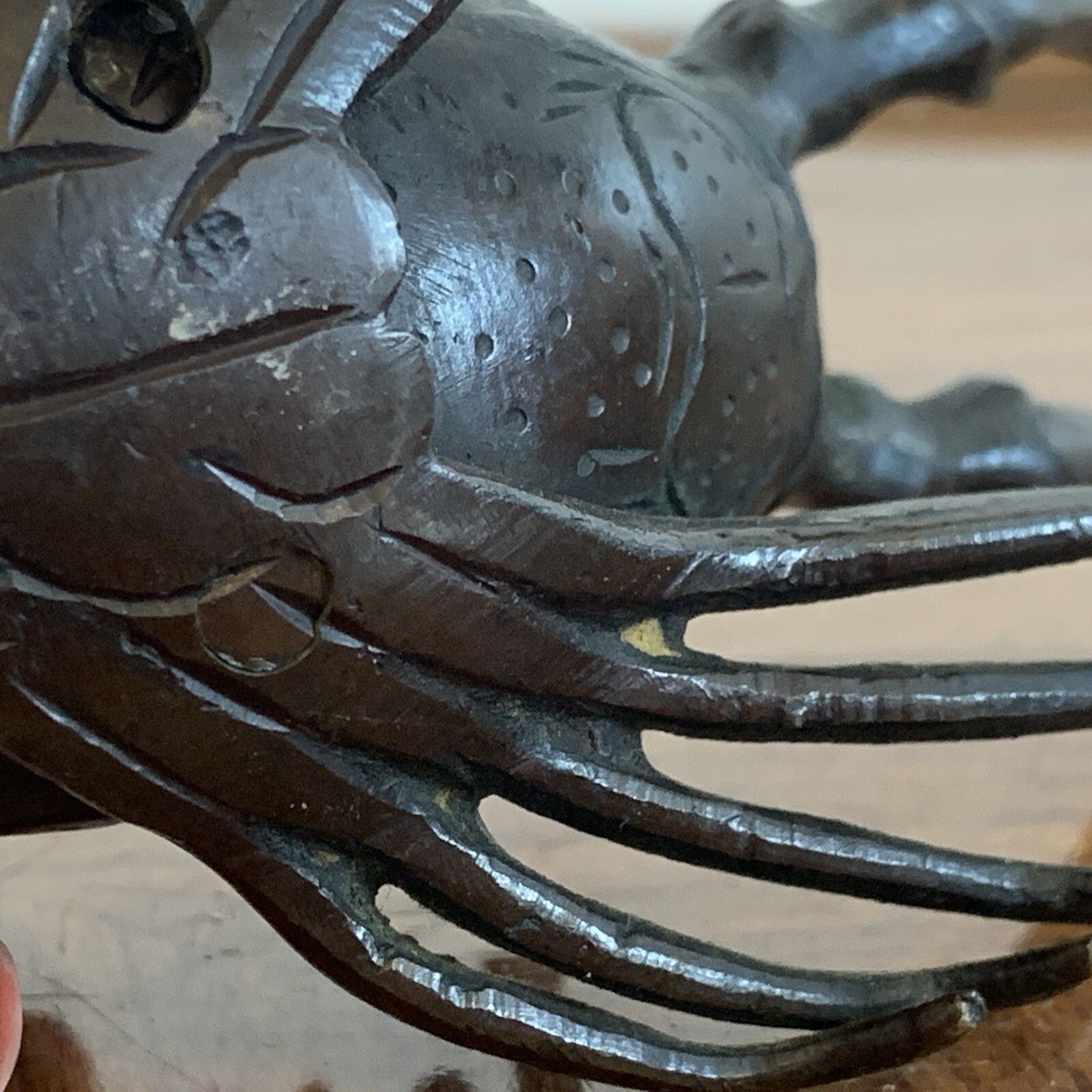 photo furniture Fine Japanese Meiji Period Bronze Crayfish Lobster Prawn Figure