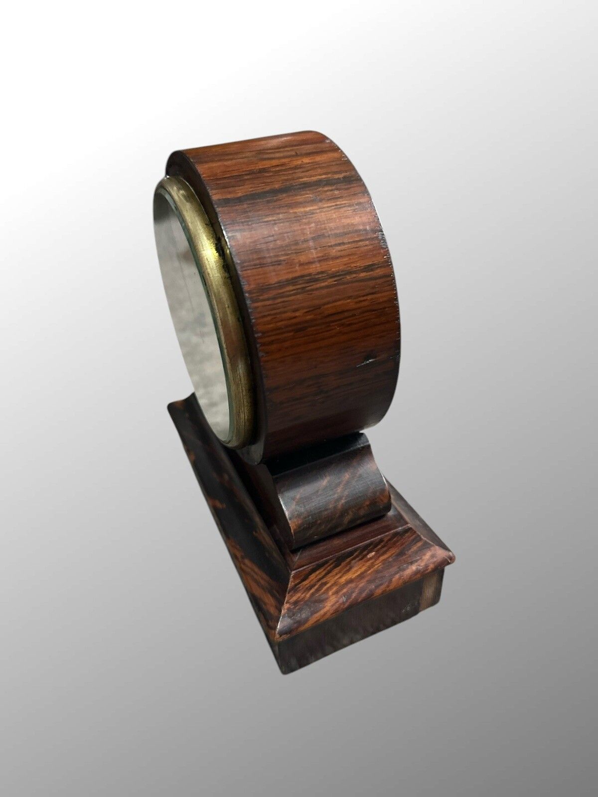 Miniature 19th Century French Simulated Rosewood Mantel Timepiece Beautiful photo Home Decor