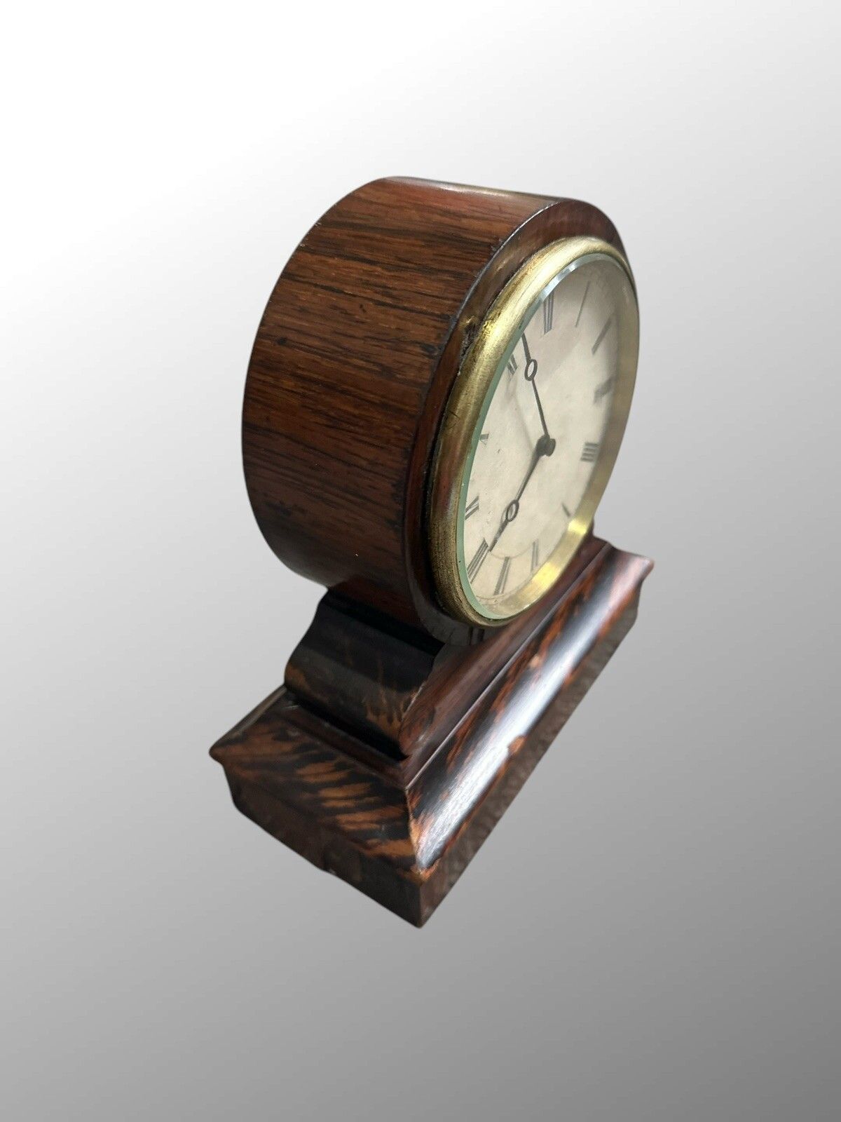 Miniature 19th Century French Simulated Rosewood Mantel Timepiece Beautiful photo 165.0