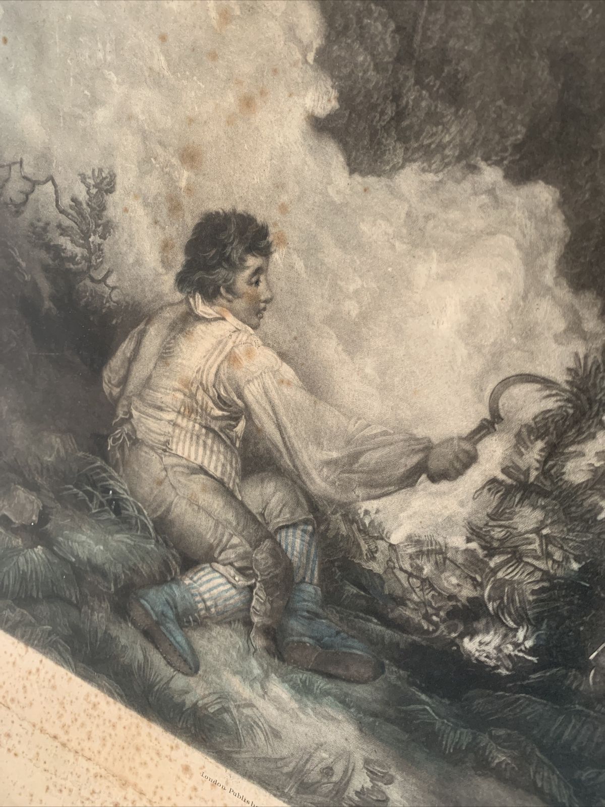 J.R. Smith After George Morland 1799 Mezzotint, The Fern Gatherers photo Art