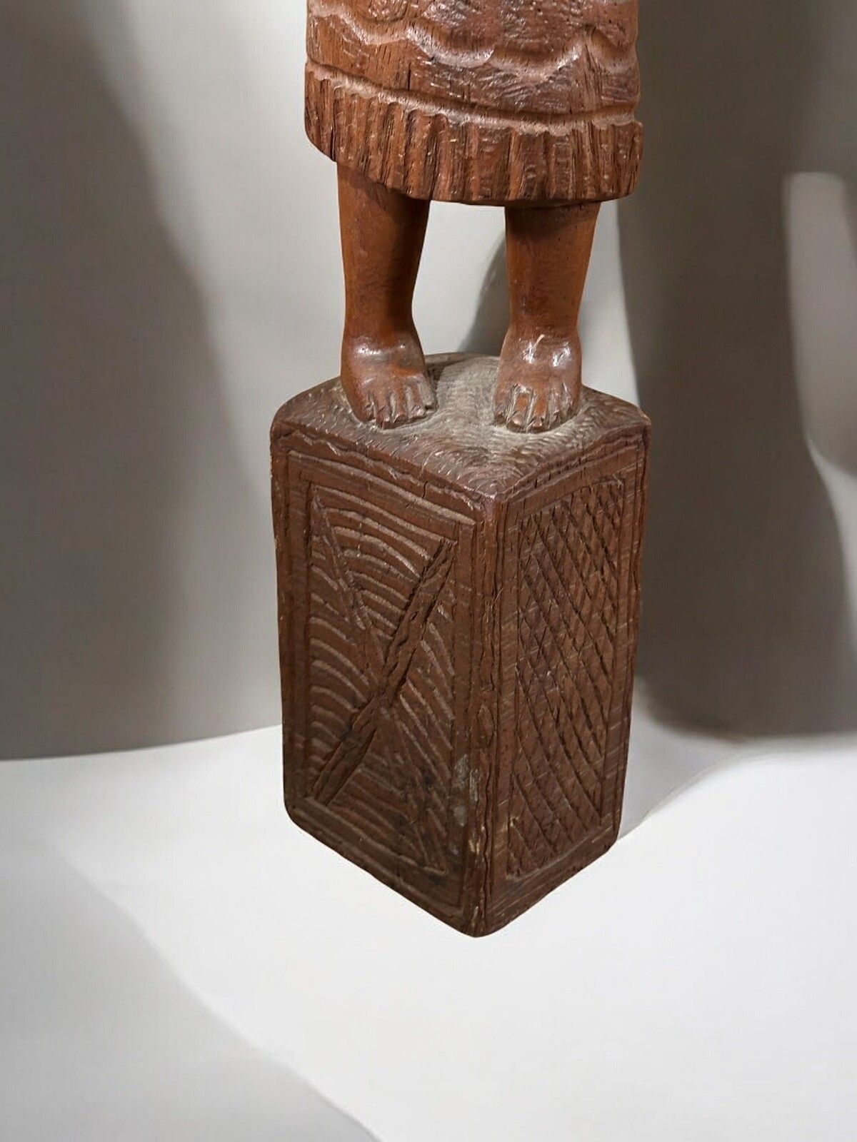Antique Large Wood Carved African Woman Over 3.5 Foot High photo 120.0