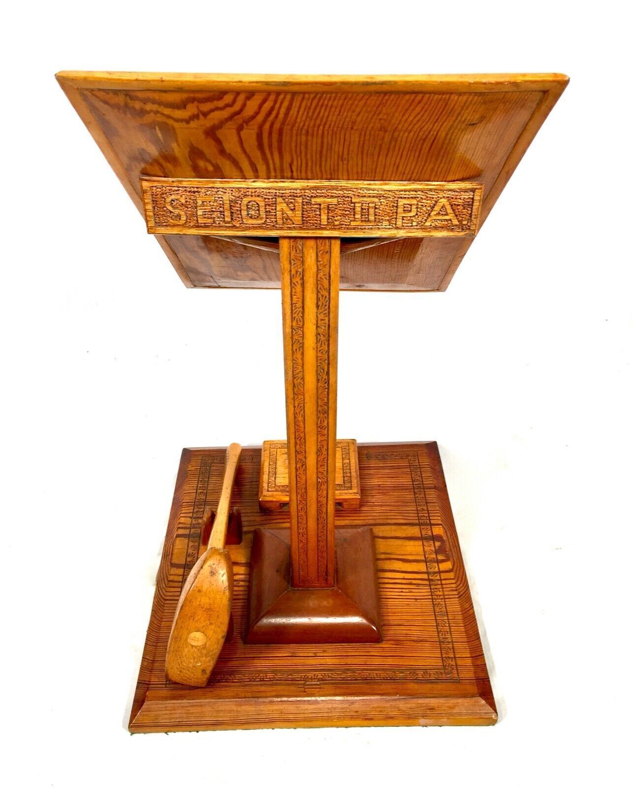 Antique Masonic Interest   20th Century Wooden Lectern & Gavel Block Book Stand photo Home Decor
