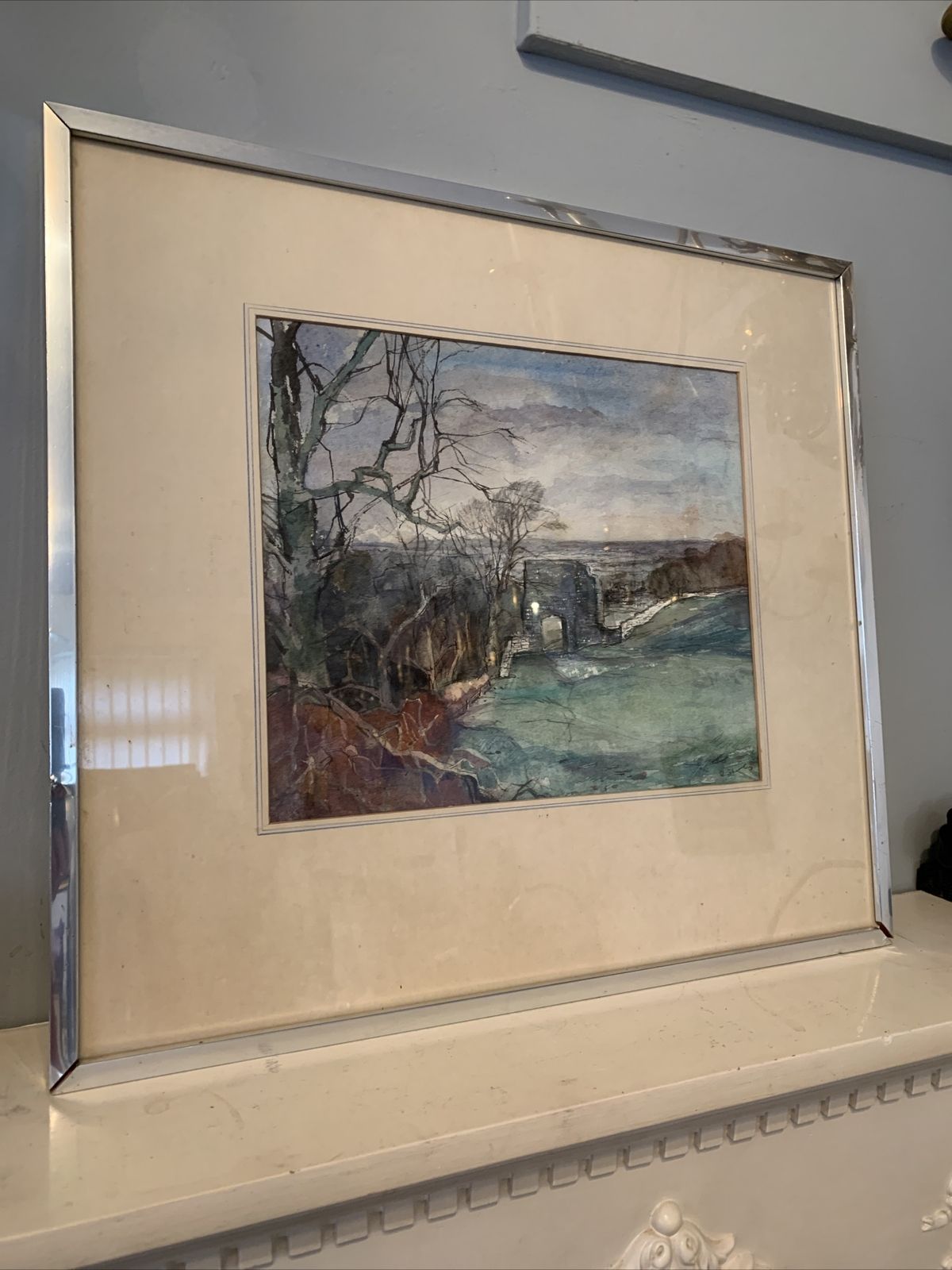 Watercolour Signed By Artist John Of Gaunts Gate Scene 47cm By 43cm photo 70.0