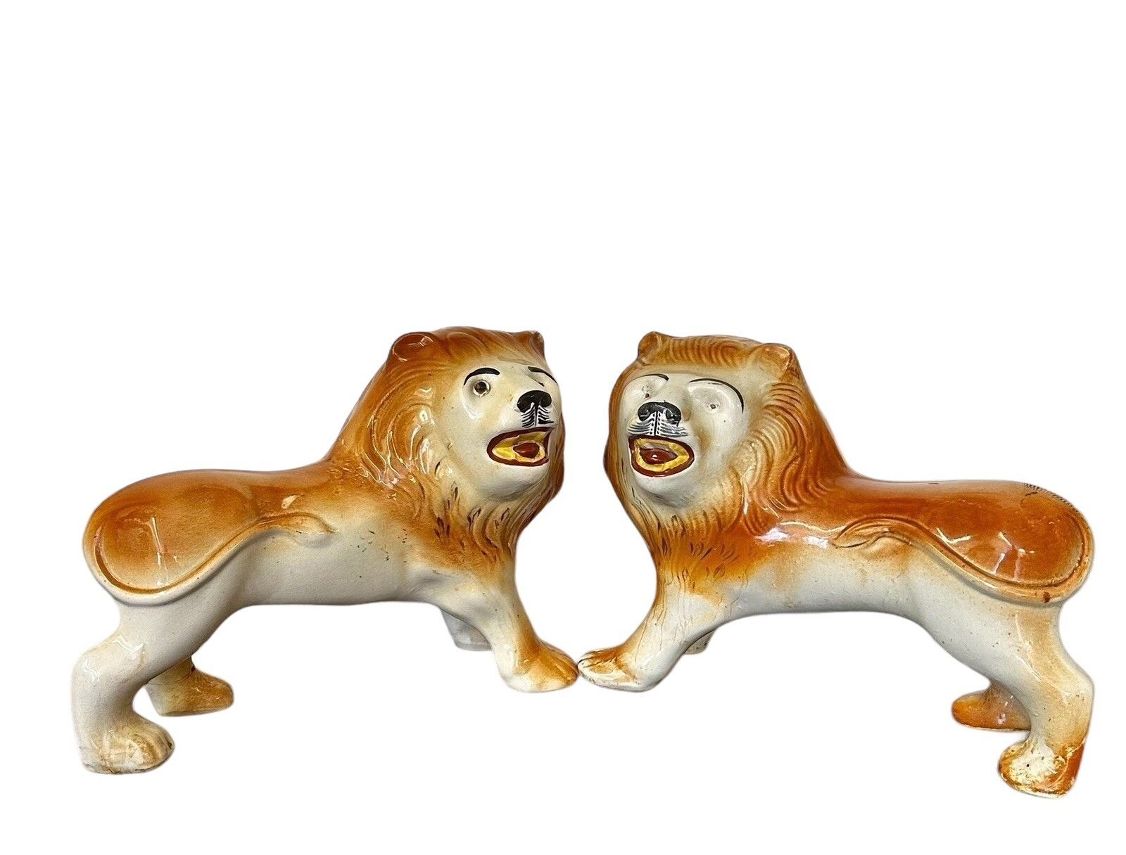 Pair Of Extra Large Sadler Burslem England Staffordshire Lions photo furniture