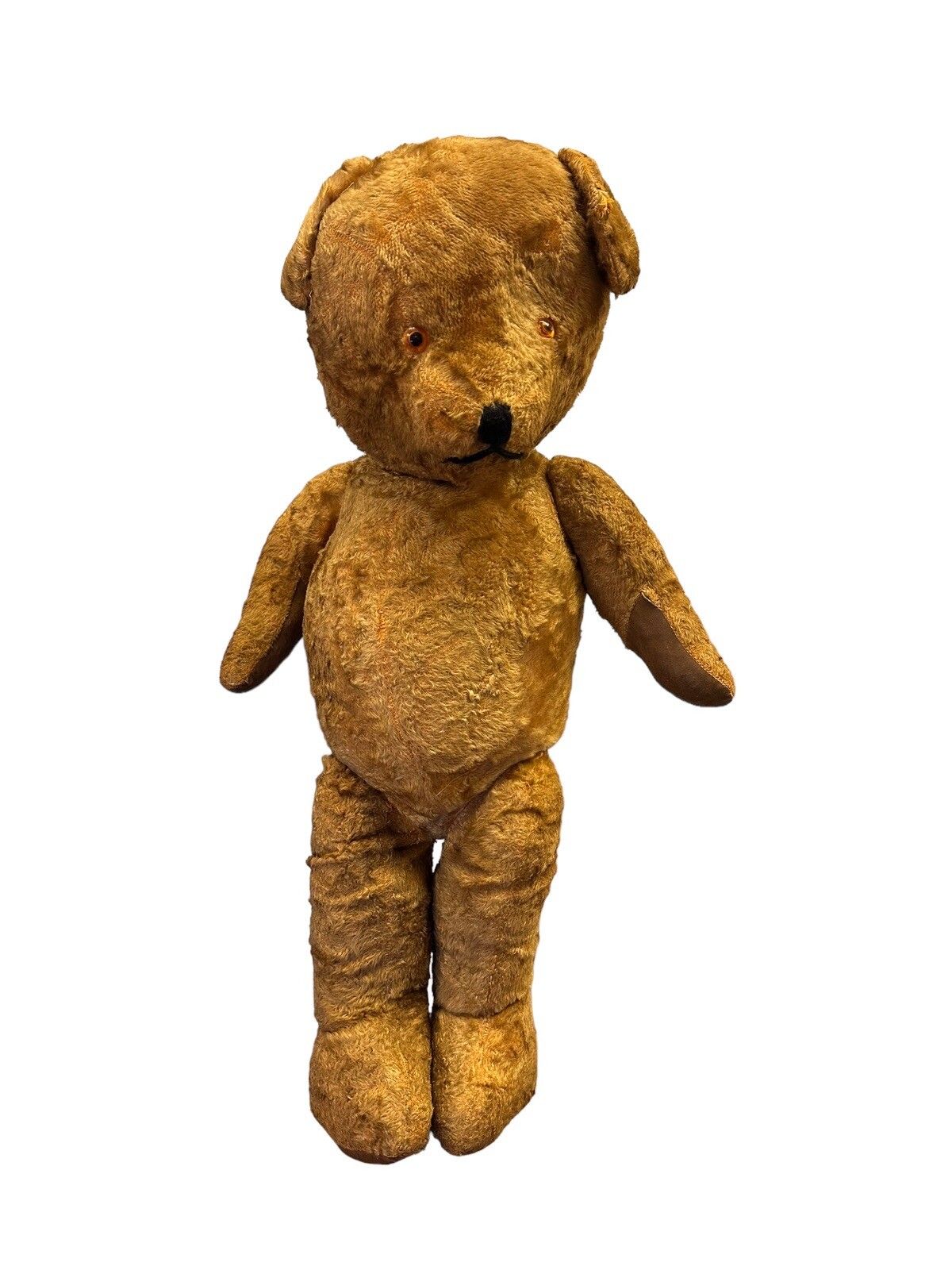 Large Vintage C1950’s Mohair Jointed Teddy Bear 27inches Straw Filled photo vinterior