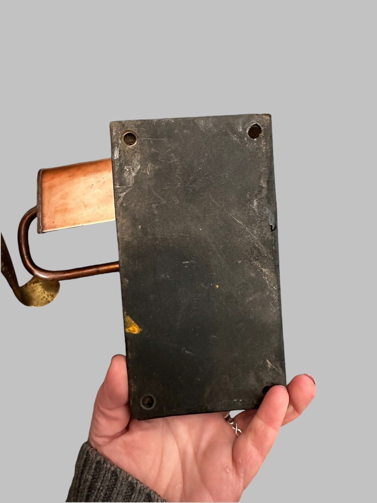 photo for sale 1920’s Copper And Brass Bankers Desk Lamp
