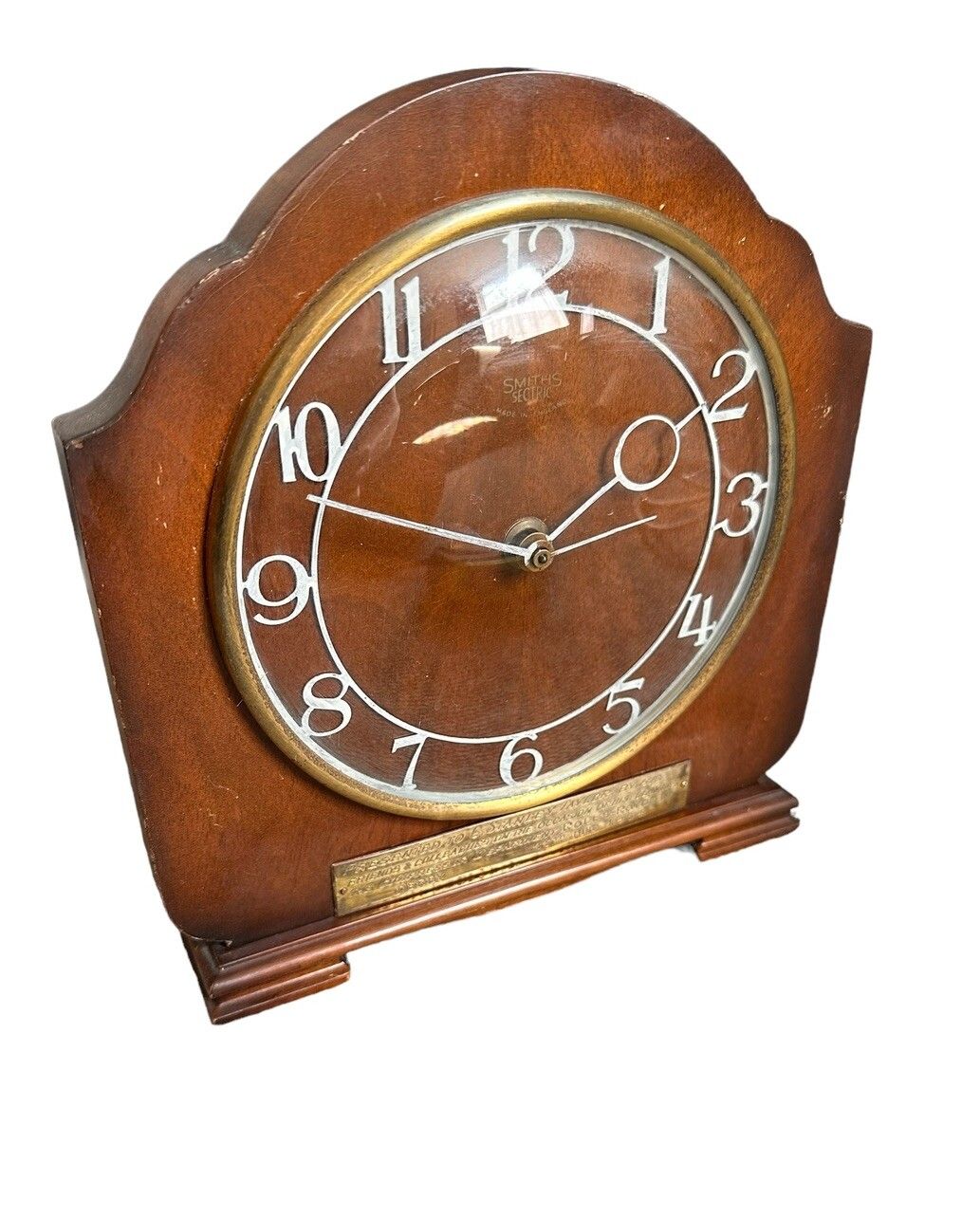 Smiths Sectric Mantle Shelf Clock  Rolls Royce Interest Plaque. photo furniture