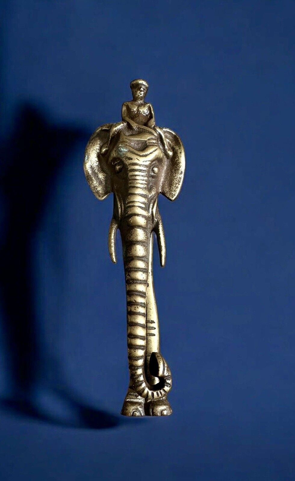 Antique C1920’s African Heavy Brass Elephant Door Knocker