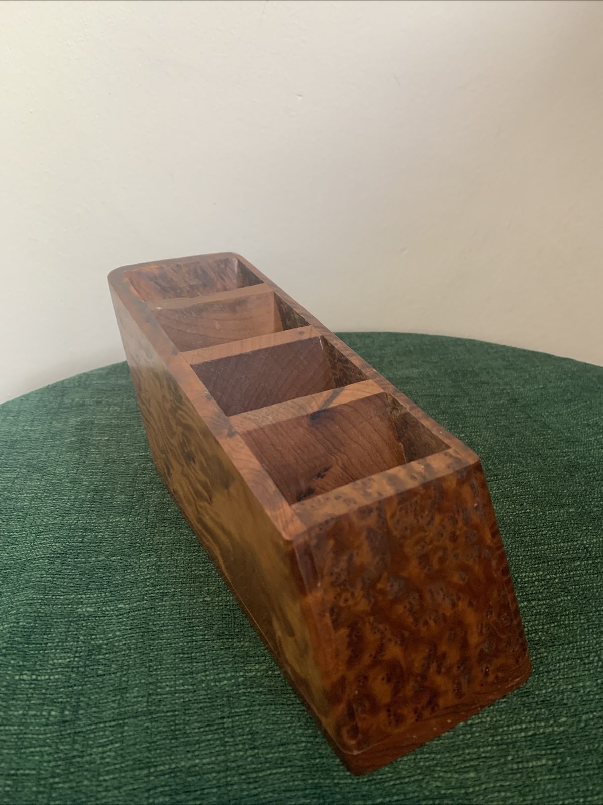 Antique Art Deco Exquisite Burr Walnut Pen Stand Desk Prop ￼