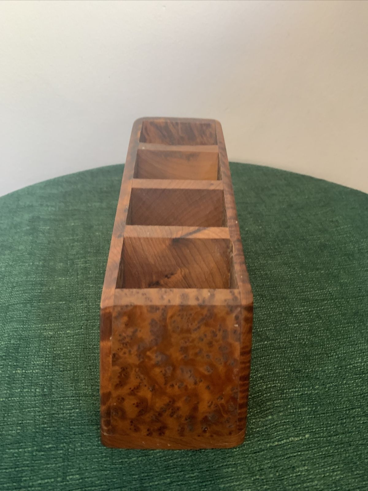 Antique Art Deco Exquisite Burr Walnut Pen Stand Desk Prop ￼ photo Home Decor