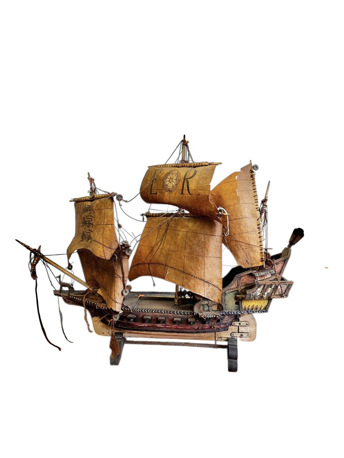 photo vinterior Galleon Antique Wooden Model Nautical Scratch Built Fantastic