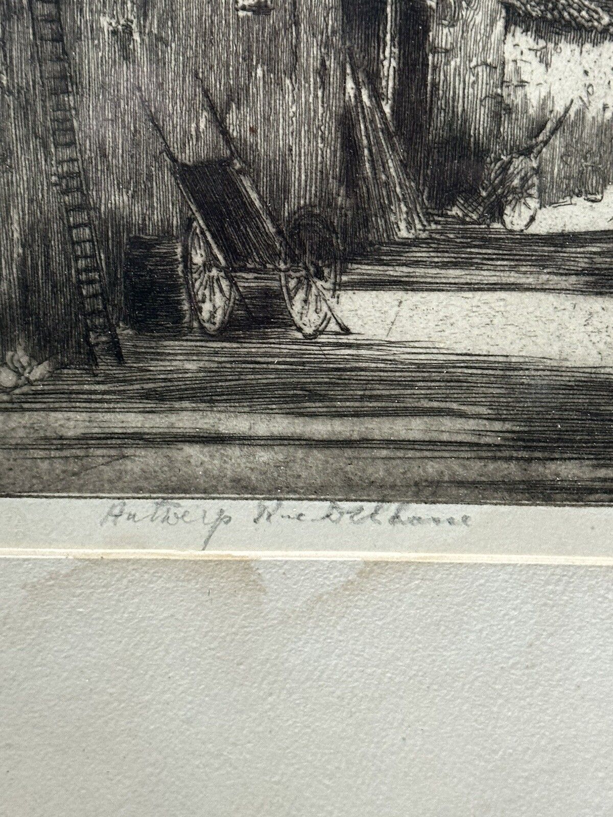 Louis Whirter (1873 1932) Early 20th Century Etching, Antwerp photo 60.0