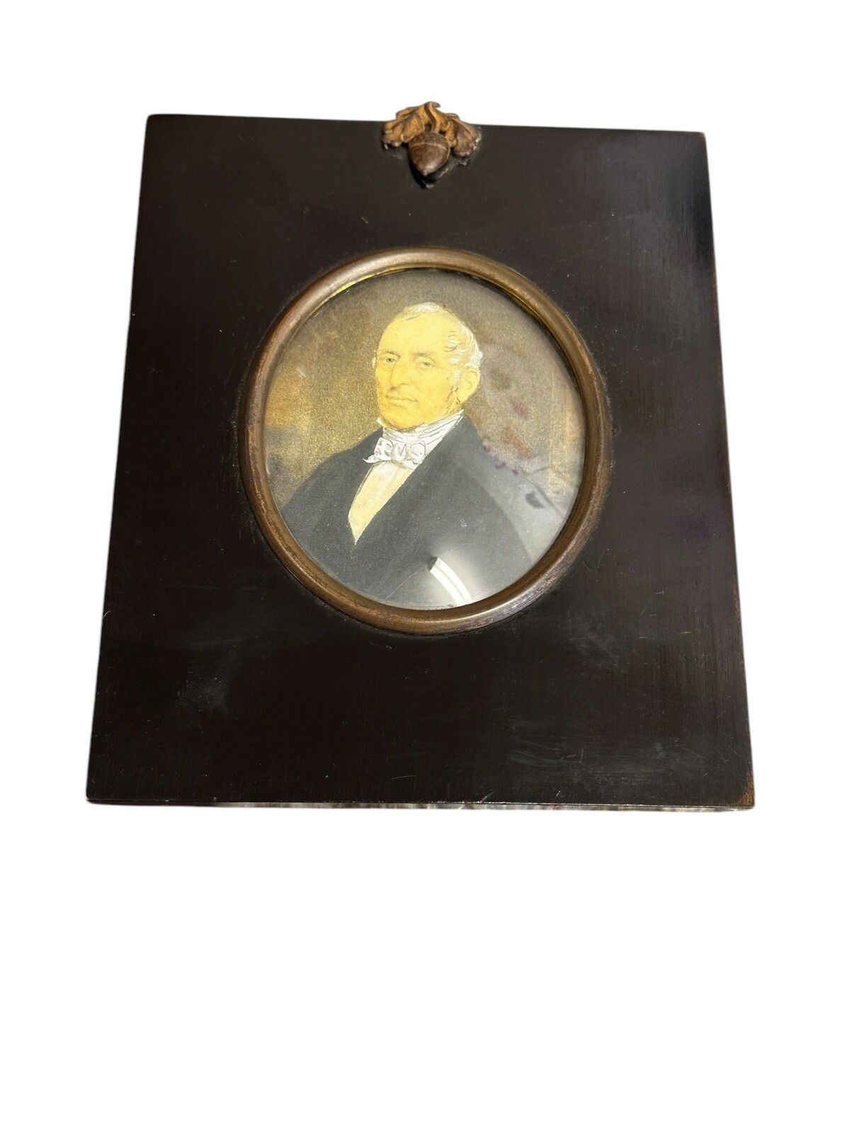 A Miniature Framed Portrait Print Of Wellington, 19th Century Frame. photo furniture