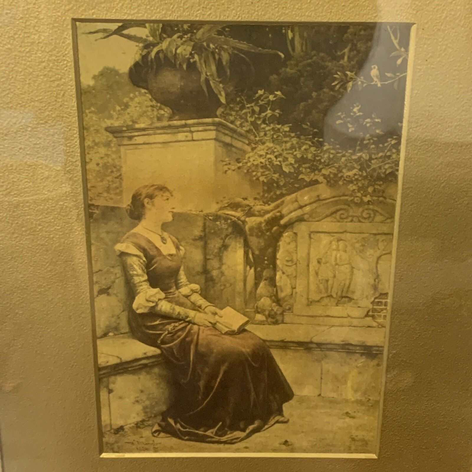 Antique 19th Century Wilhelm Menzler Lithograph photo furniture